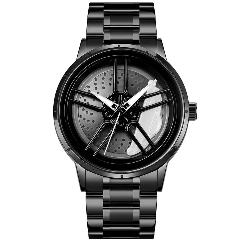 IMPERIOUS Men's Watch New Wheels Rolling Analog Stainless Steel || Quartz Movement|| Water Resistant Wristwatch - White