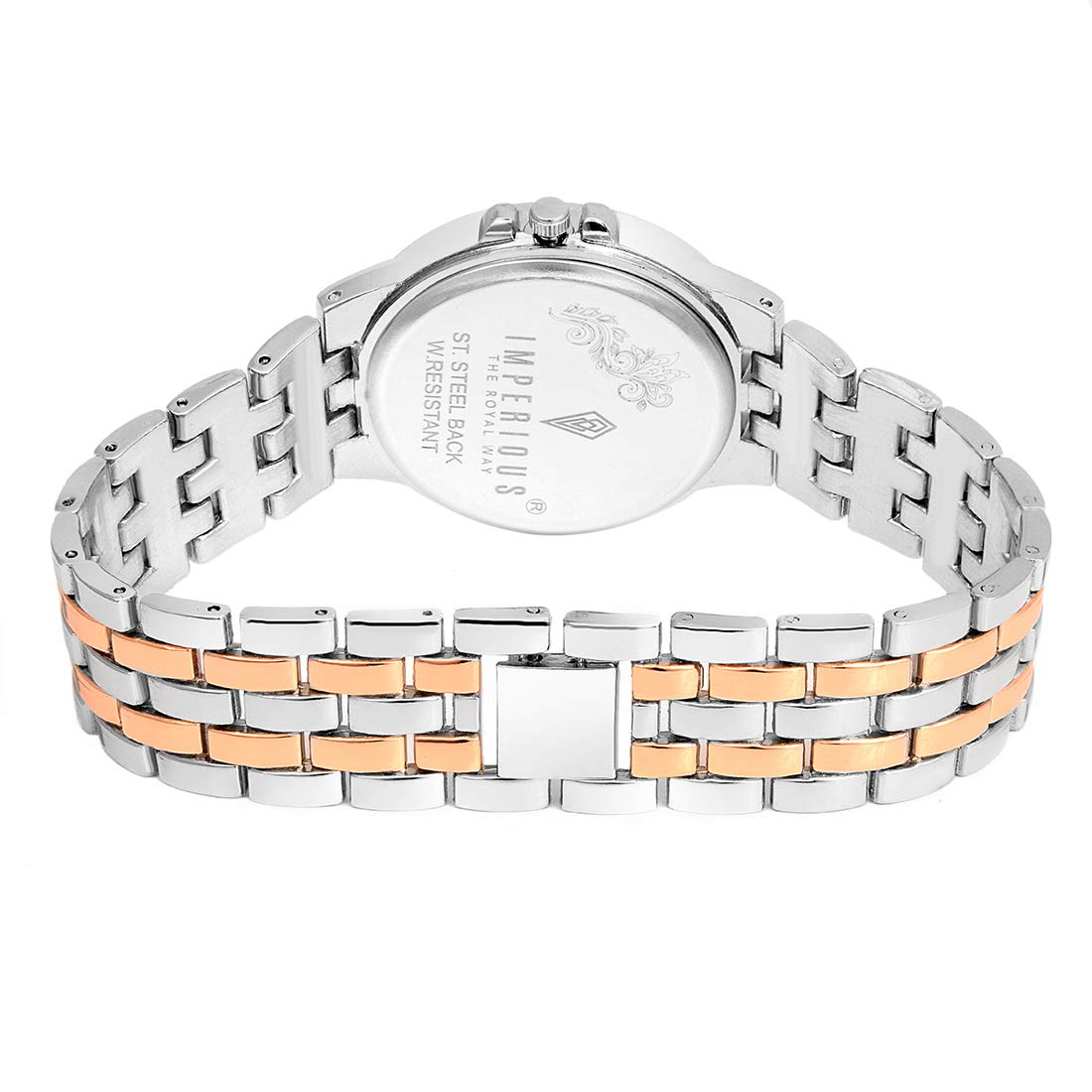 Imperious Round Dail Analogue Women's Wrist Watch-Silver