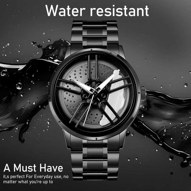 IMPERIOUS Men's Watch New Wheels Rolling Analog Stainless Steel || Quartz Movement|| Water Resistant Wristwatch - White