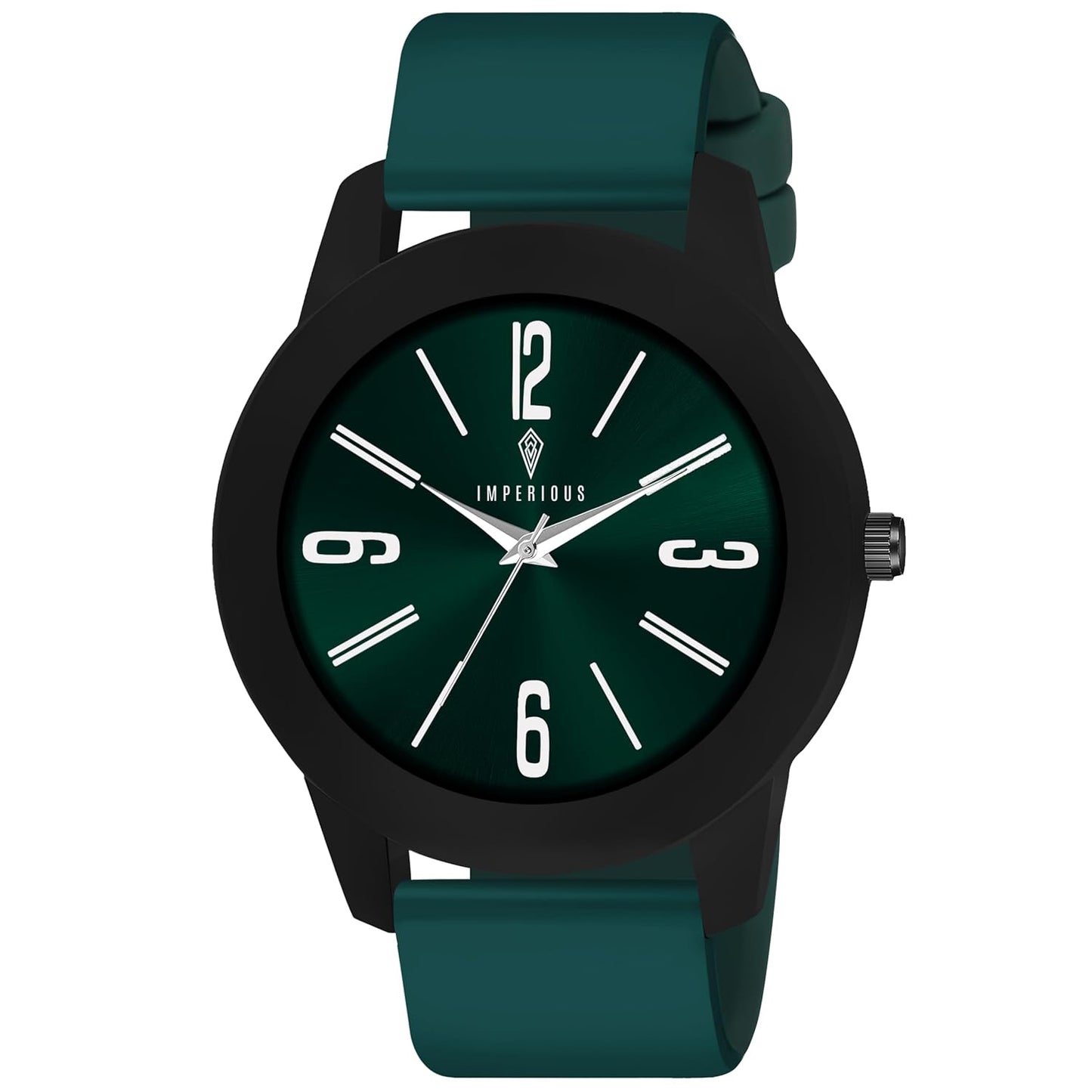 IMPERIOUS - THE ROYAL WAY Watches for Men Round Analogue Stainless Steel Dial Men Watch with Silicon Adjustable Strap Watches for Boys