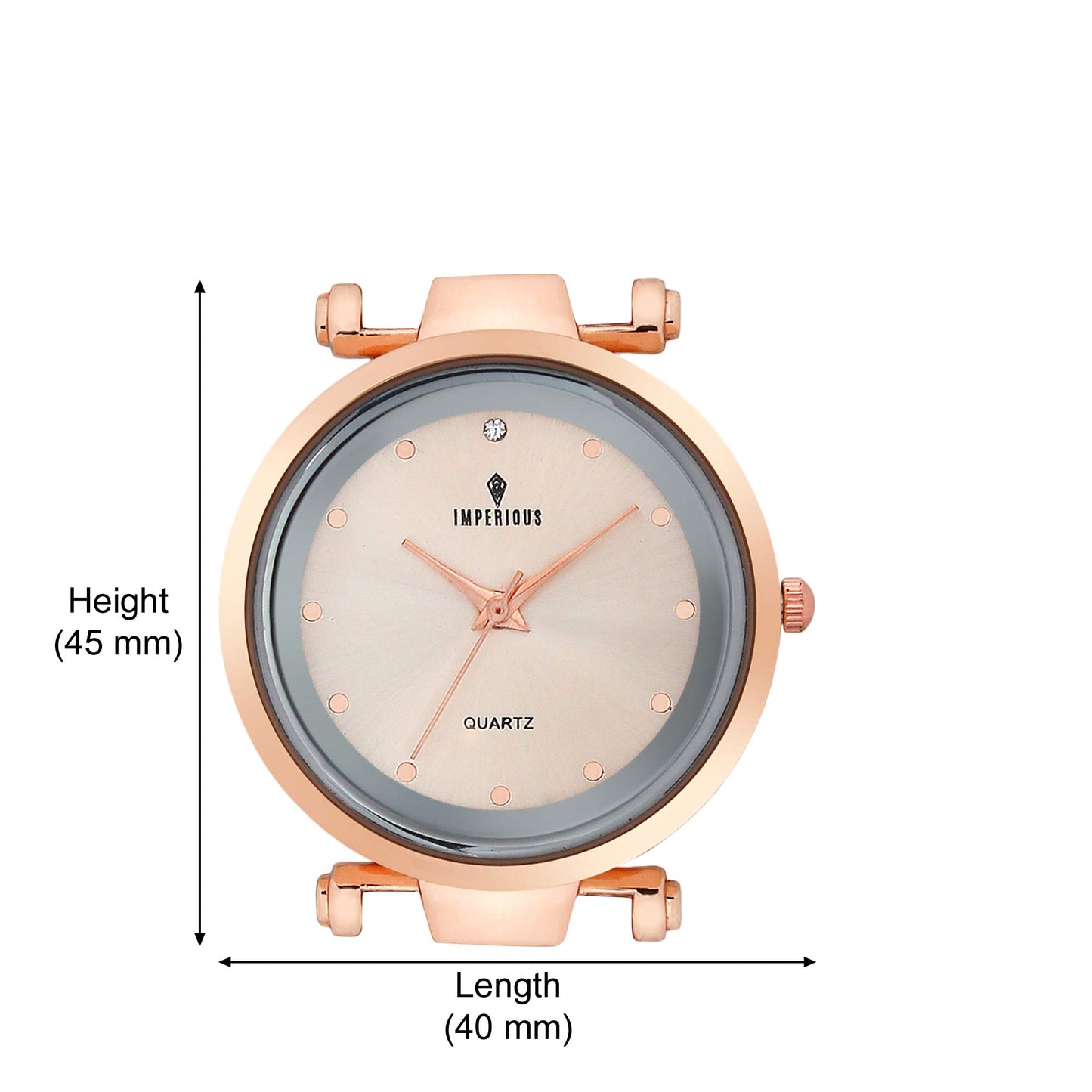 Imperious Round Dial Analouge Women's Wrist Watches-Gold