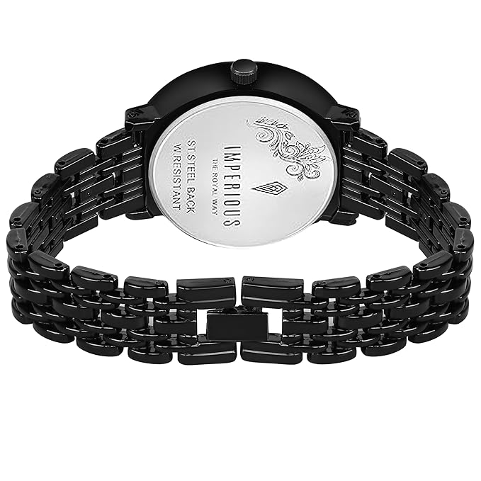 IMPEROUS - The Royal Way Women's Round Dial Watch | Quartz Movement | Elegant Metal Strap | Slim Design