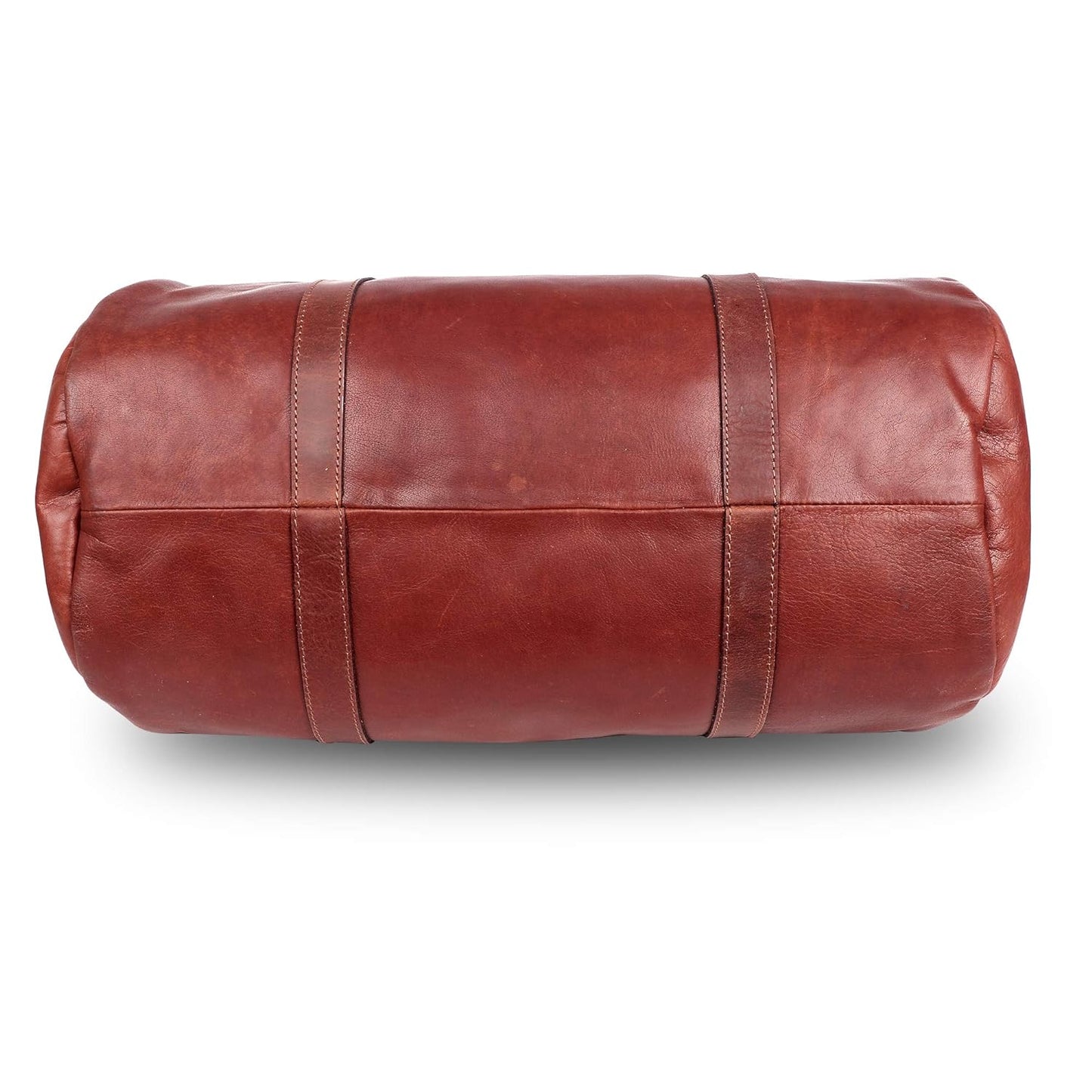 Pure Leather Duffel Bag - Travel Luggage, cross training bag (Brown)