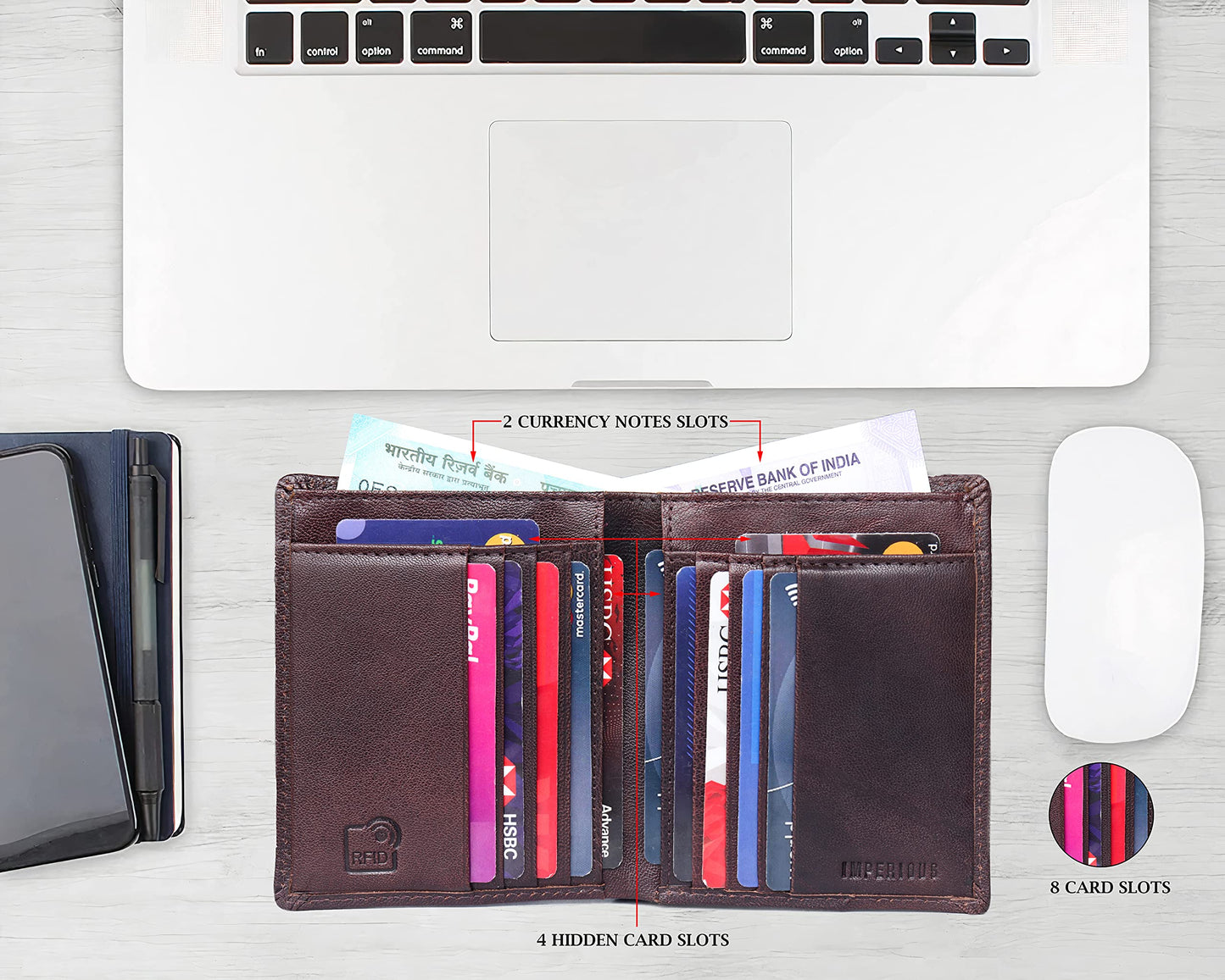 THE ROYAL WAY Brown Leather Men's Wallet