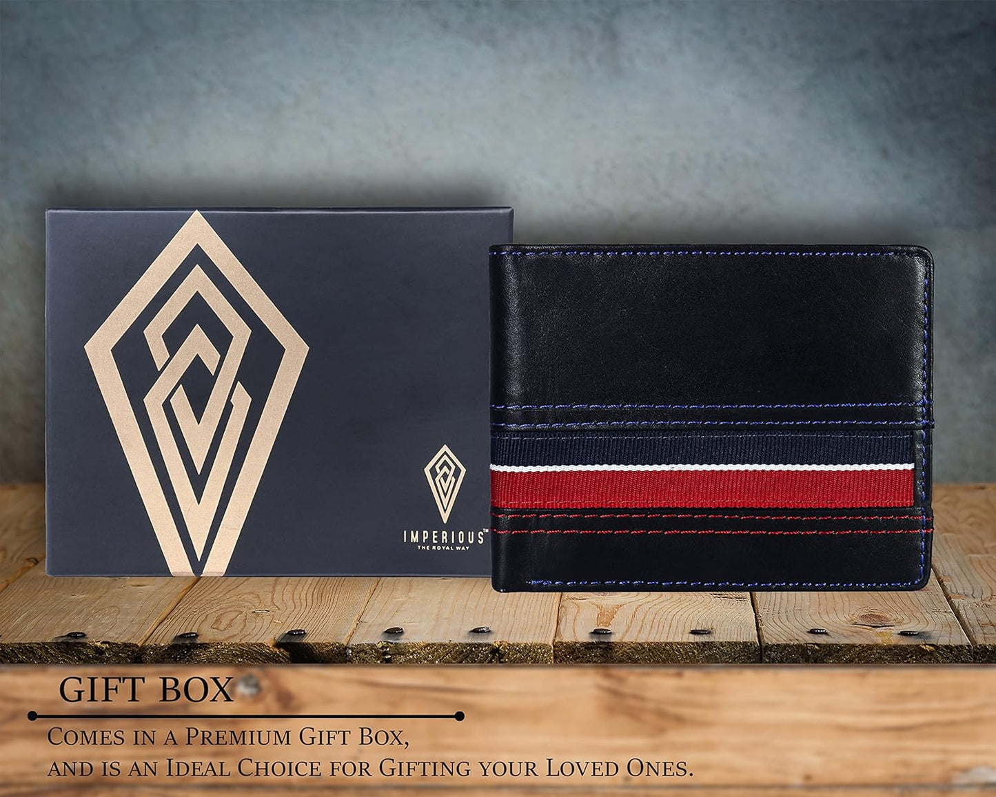 Men's Genuine Leather RFID Blocking Wallet(Black)