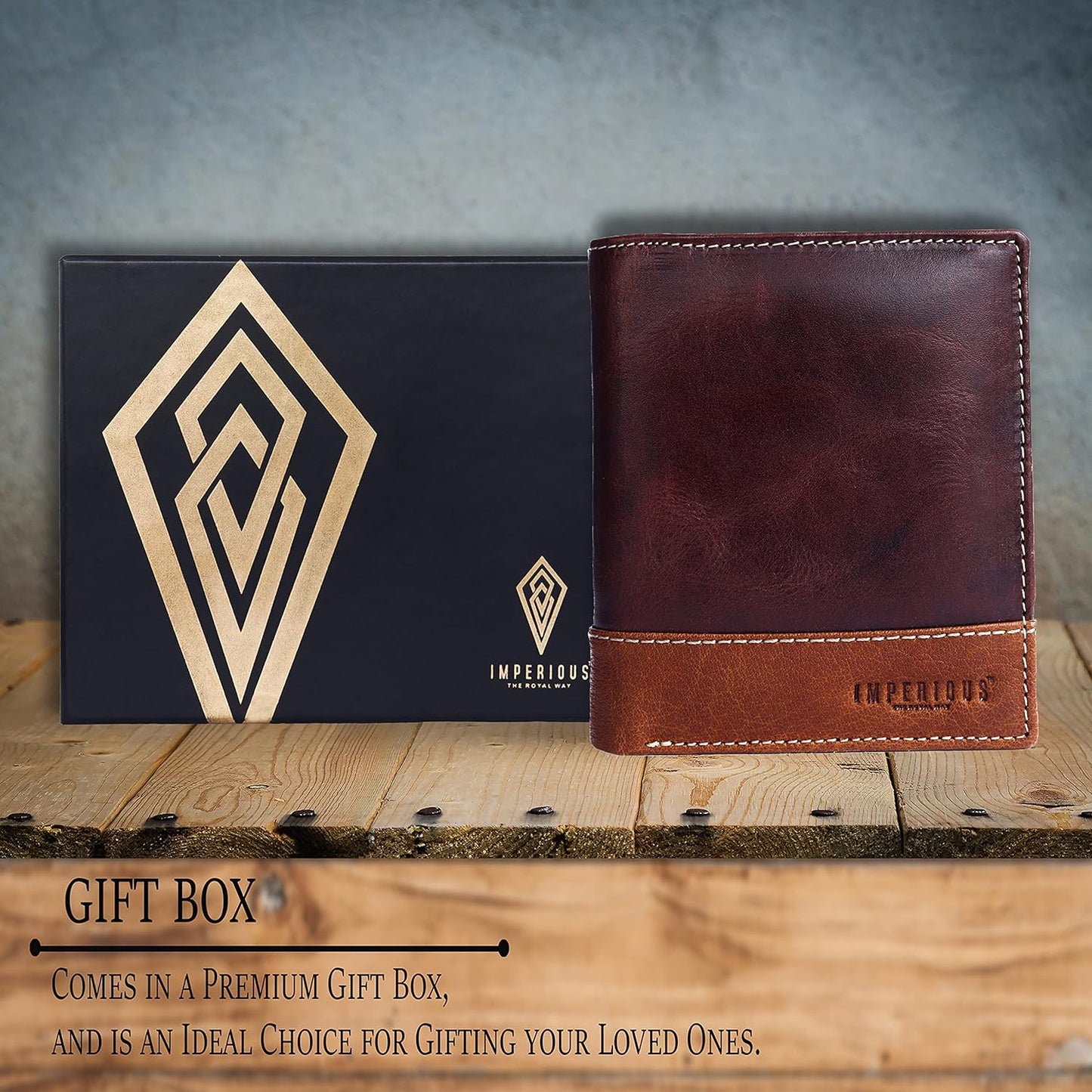 Men's Genuine Leather Wallet (Italian Brown)