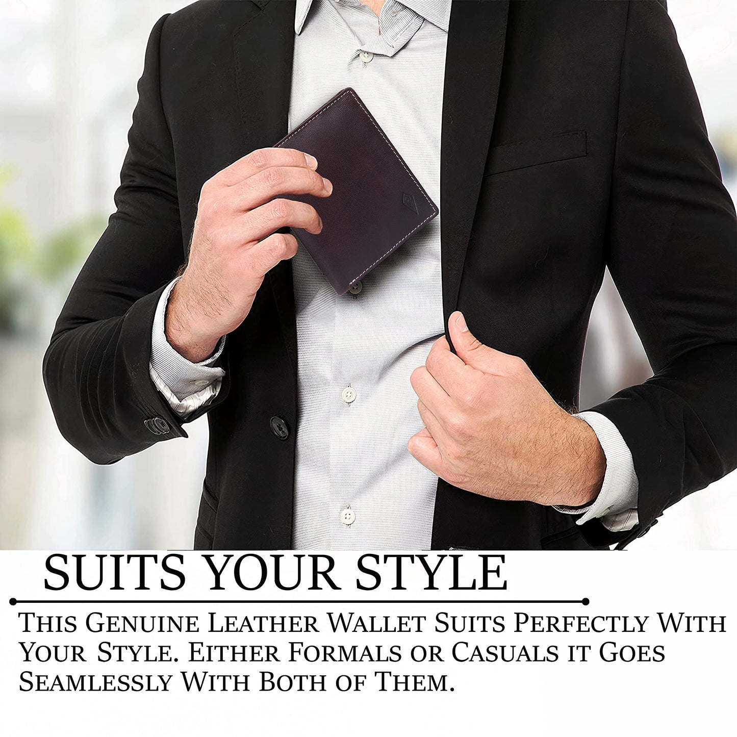 THE ROYAL WAY Brown Leather Men's Wallet