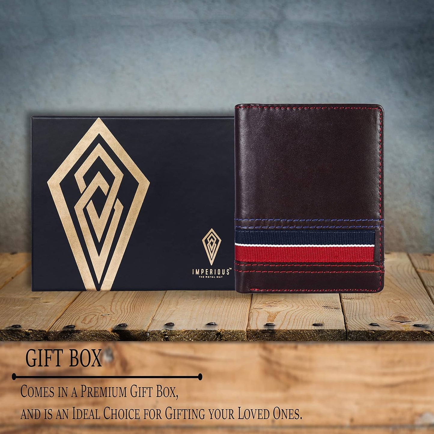 Men's Genuine Leather RFID Blocking Wallet (Brown)