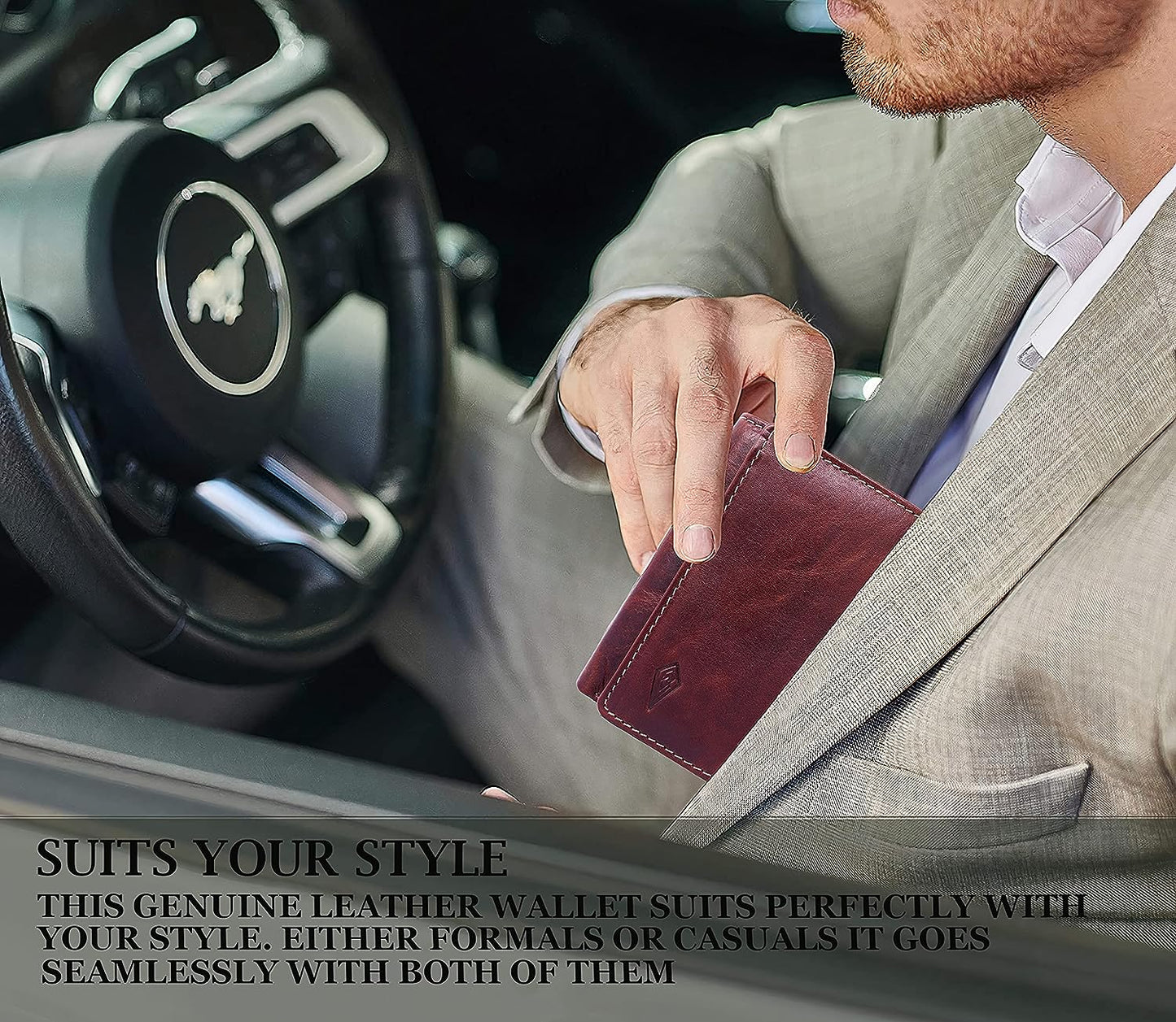Original Leather Smart RFID protectioN, 3 Fold Wallet (Italian Brown)