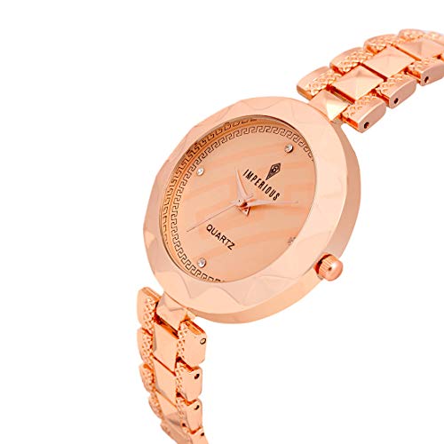 Analogue Women's Watch (Gold Dial)