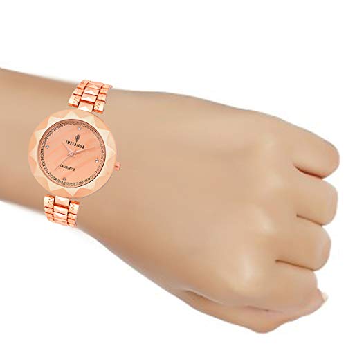 Analogue Women's Watch (Gold Dial)