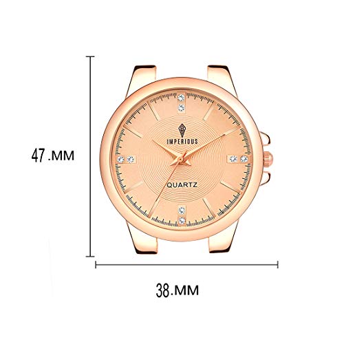 Imperious Round Dail Analogue Women's Wrist Watch-Gold