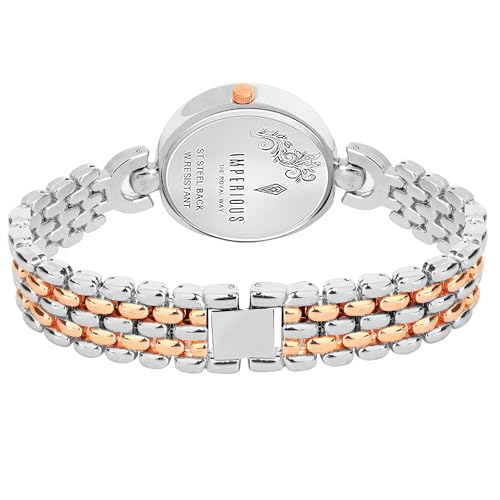 IMPERIOUS - THE ROYAL WAY Women's Round Dial Quartz Movement Studded Dial Watch | Analogue Quartz Movement Ladies Watch (Multi)