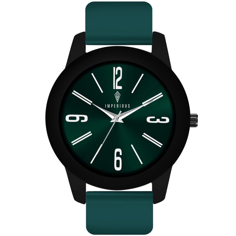 IMPERIOUS - THE ROYAL WAY Watches for Men Round Analogue Stainless Steel Dial Men Watch with Silicon Adjustable Strap Watches for Boys