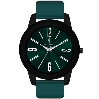 IMPERIOUS - THE ROYAL WAY Watches for Men Round Analogue Stainless Steel Dial Men Watch with Silicon Adjustable Strap Watches for Boys