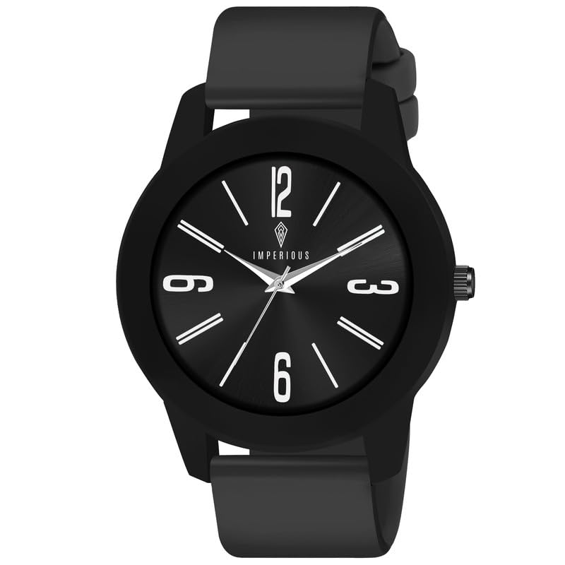 IMPERIOUS - THE ROYAL WAY Watches for Men Round Analogue Stainless Steel Dial Men Watch with Silicon Adjustable Strap Watches for Boys - (Black,Green,Blue,Maroon)