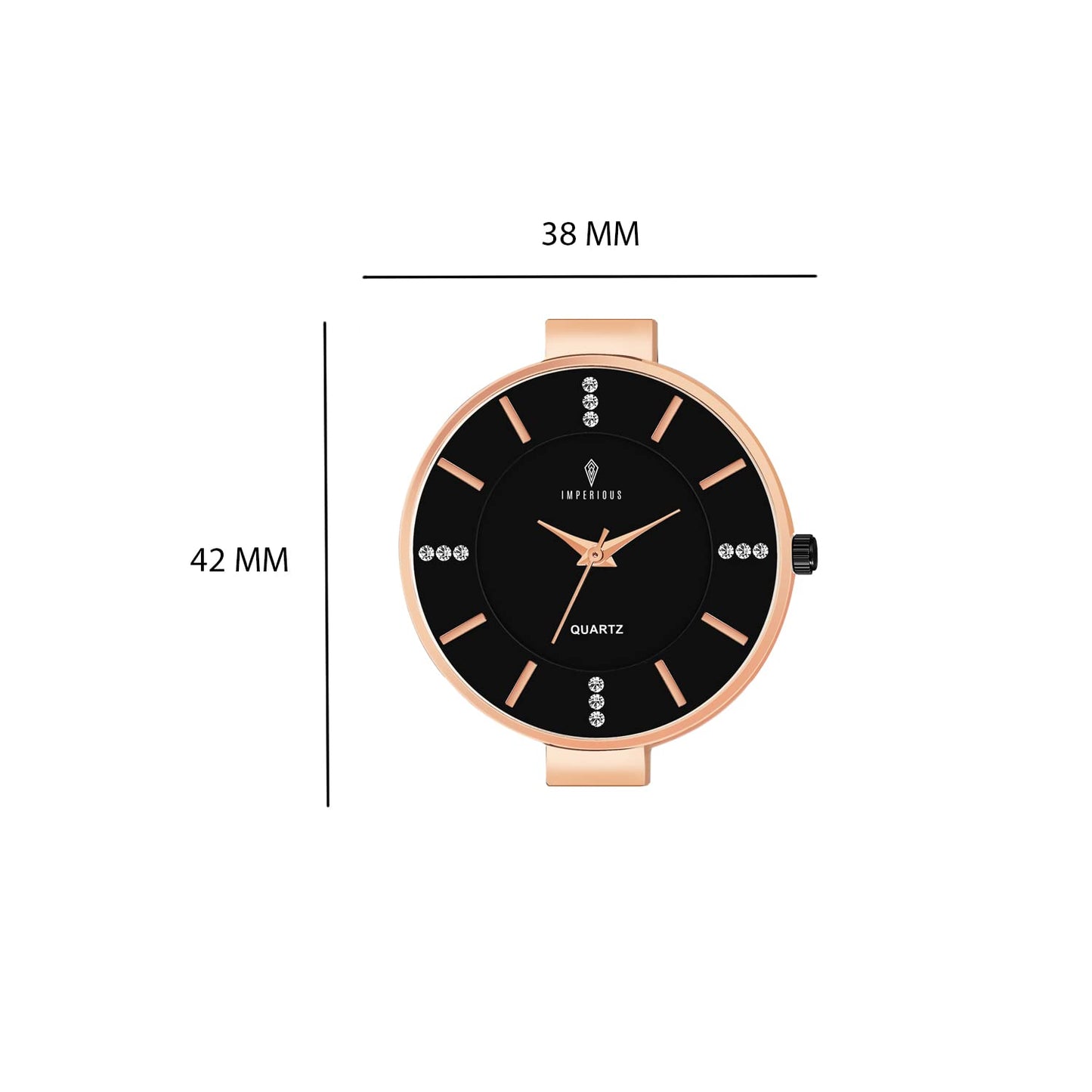 Imperious Analogue Watch Black and Gold