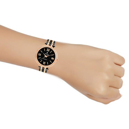 IMPERIOUS - THE ROYAL WAY Analog Round Black Gold Dial Women's Wrist Watches