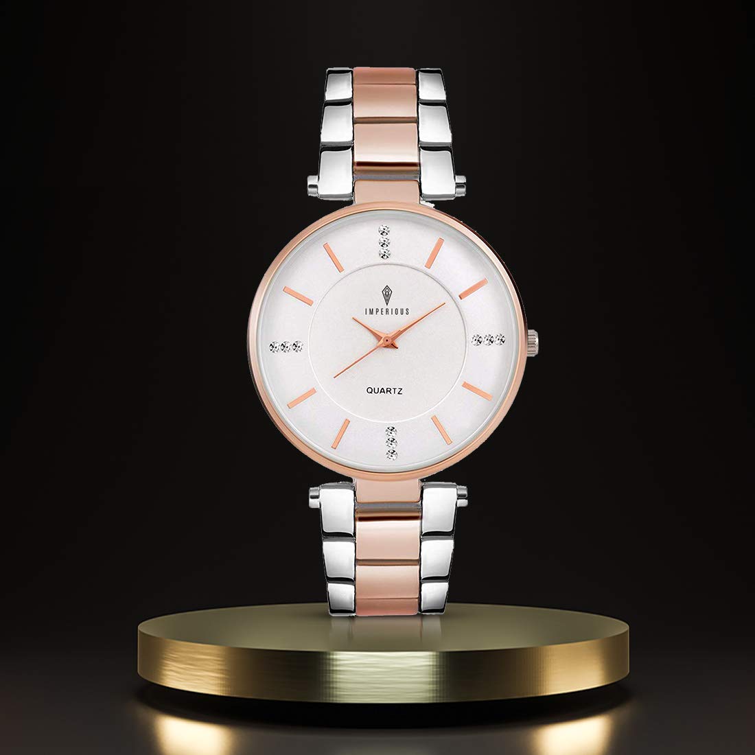 Imperious White Analogue Watch Silver Dial Strap Watch