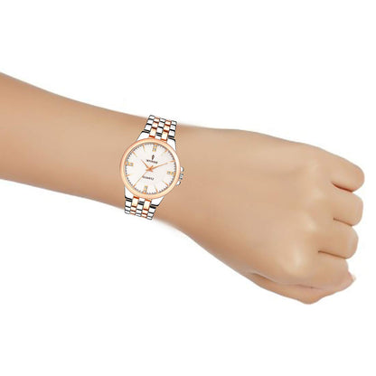 Imperious Round Dail Analogue Women's Wrist Watch-Silver