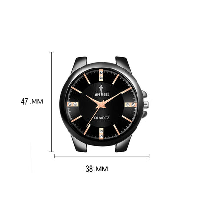 Imperious Round Dail Analogue Women's Wrist Watch-Black