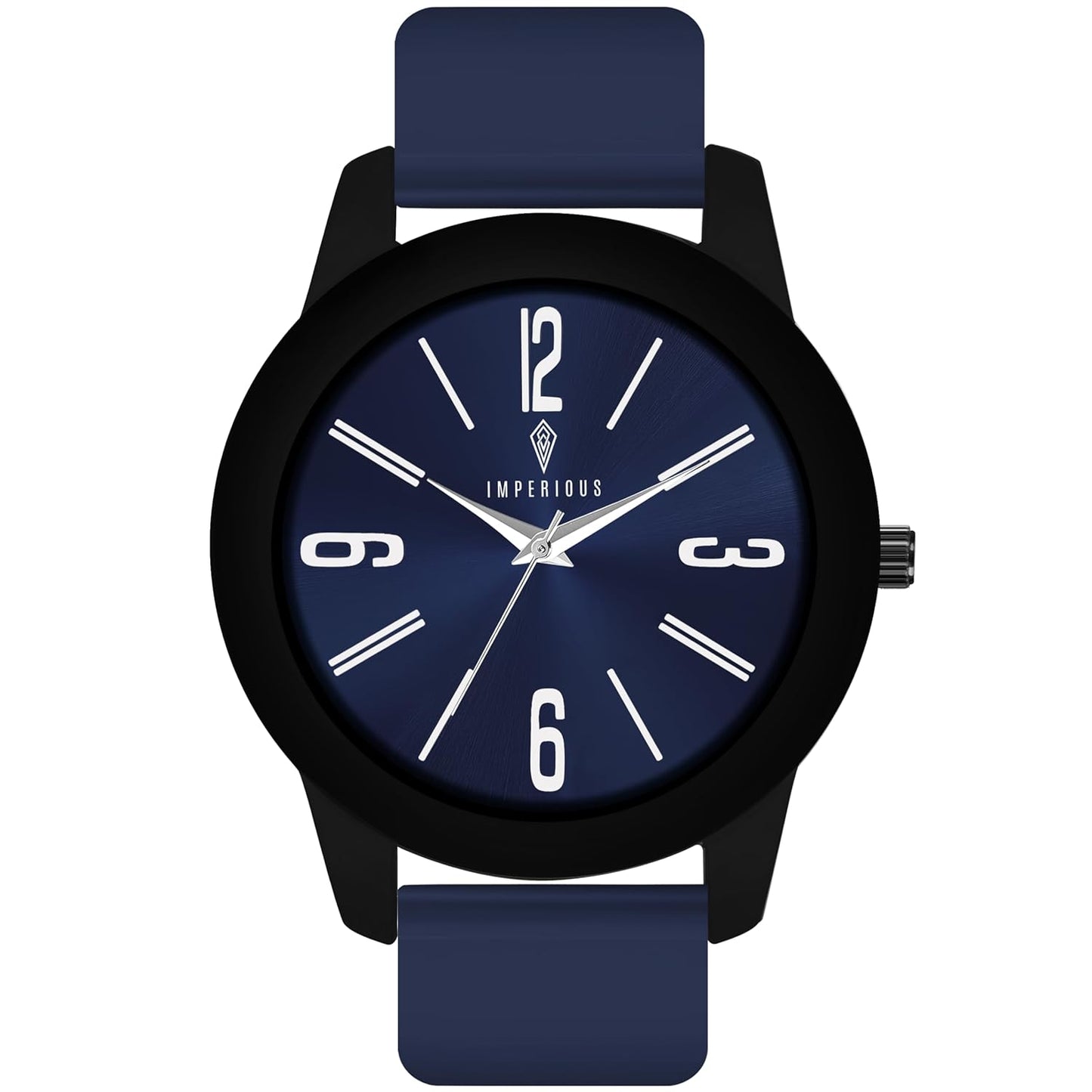 IMPERIOUS - THE ROYAL WAY Watches for Men Round Analogue Stainless Steel Dial Men Watch with Silicon Adjustable Strap Watches for Boys