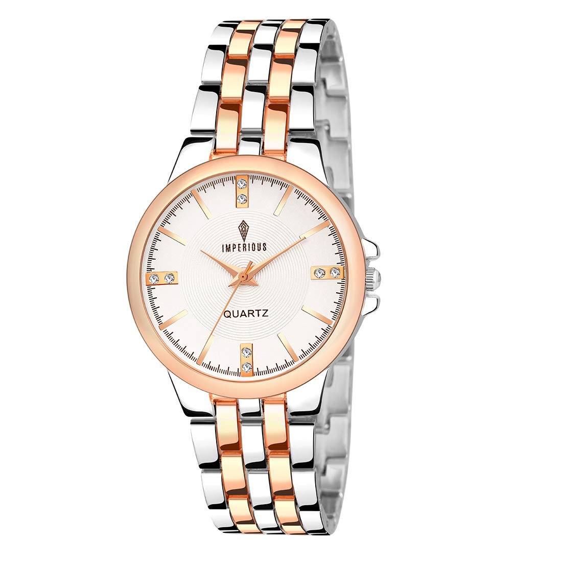 Imperious Round Dail Analogue Women's Wrist Watch-Silver
