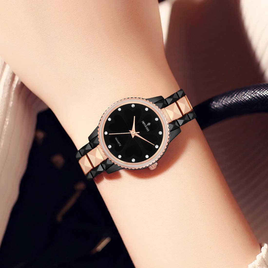 IMPERIOUS - THE ROYAL WAY Analogue Women's Watch (Black Dial)
