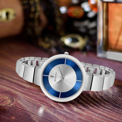 Imperious Silver Wrist Watch for Women, Branded Stylish Analogue Dial Ladies Watch - Water Resistant & Stainless Steel