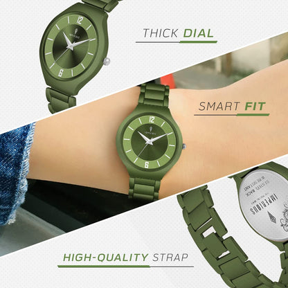 Imperious Analogue Dial Women's Watch Military Green