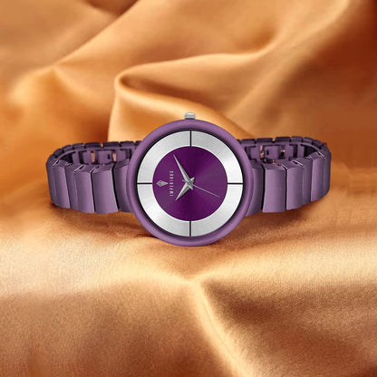 Imperious Wrist Watch for Women, Branded Stylish Analogue Dial Ladies Watch - Water Resistant, Stainless Steel & Classy Purple