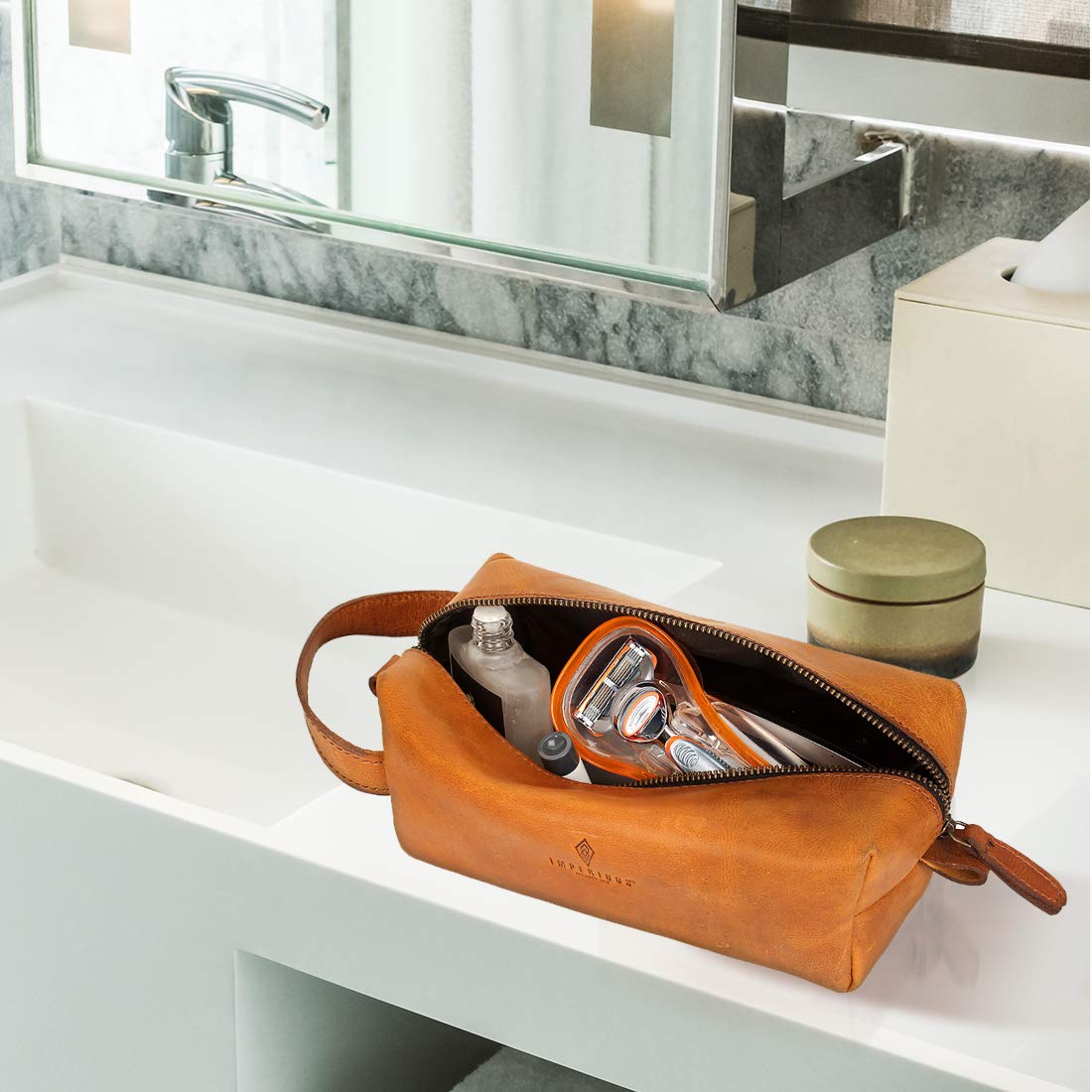Brown Toiletry Bag (B-1) Cosmetics Case