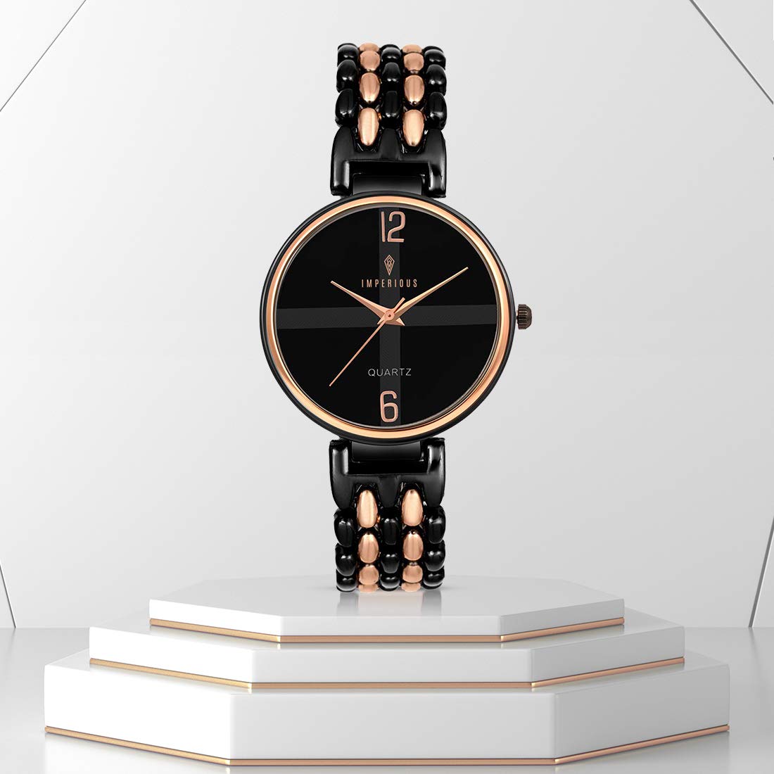 Imperious Women's Watch Black Dial & Black Colored Strap