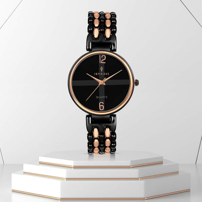 Imperious Women's Watch Black Dial & Black Colored Strap