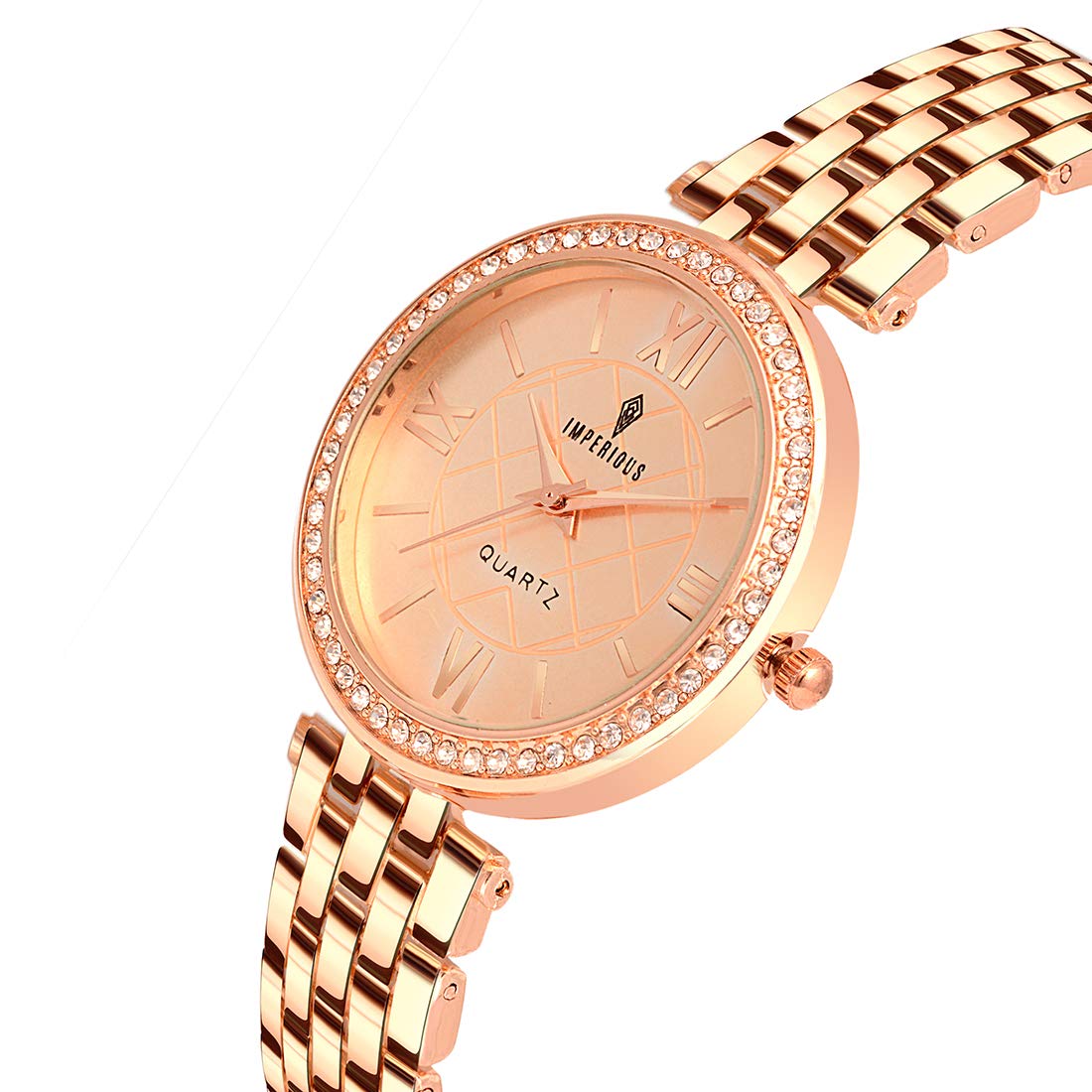 IMPERIOUS - THE ROYAL WAY Women's Round Dial Analogue Wrist Watches (Gold)
