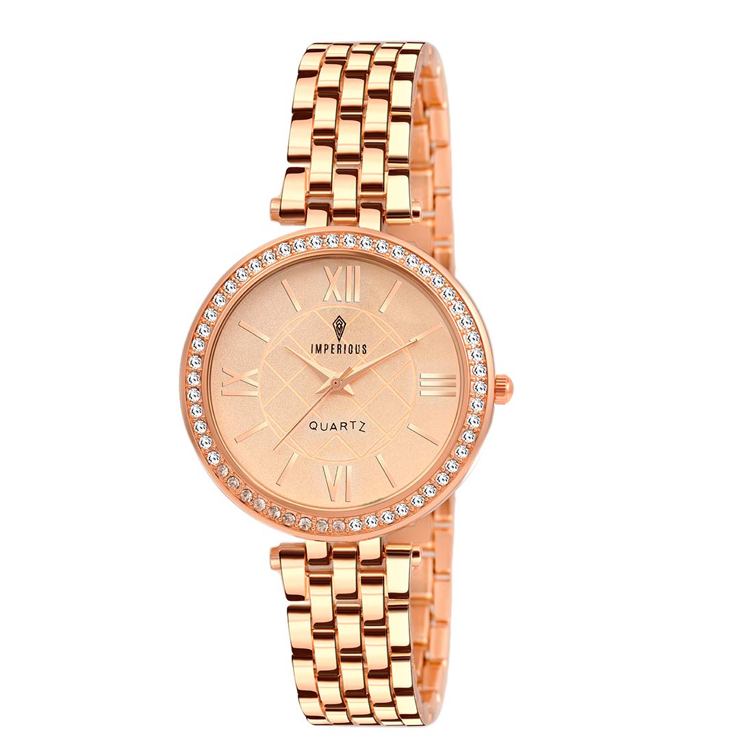 IMPERIOUS - THE ROYAL WAY Women's Round Dial Analogue Wrist Watches (Gold)