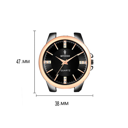 Imperious Round Dail Analogue Women's Wrist Watch-Black Gold