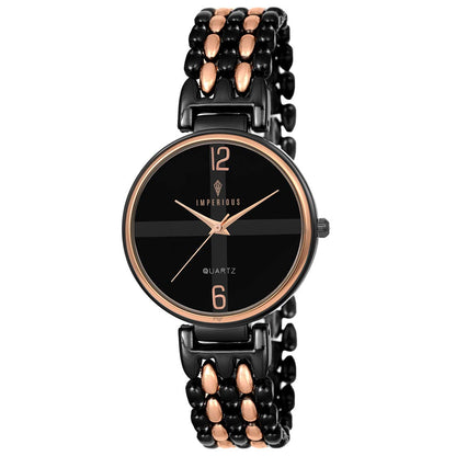 Imperious Women's Watch Black Dial & Black Colored Strap