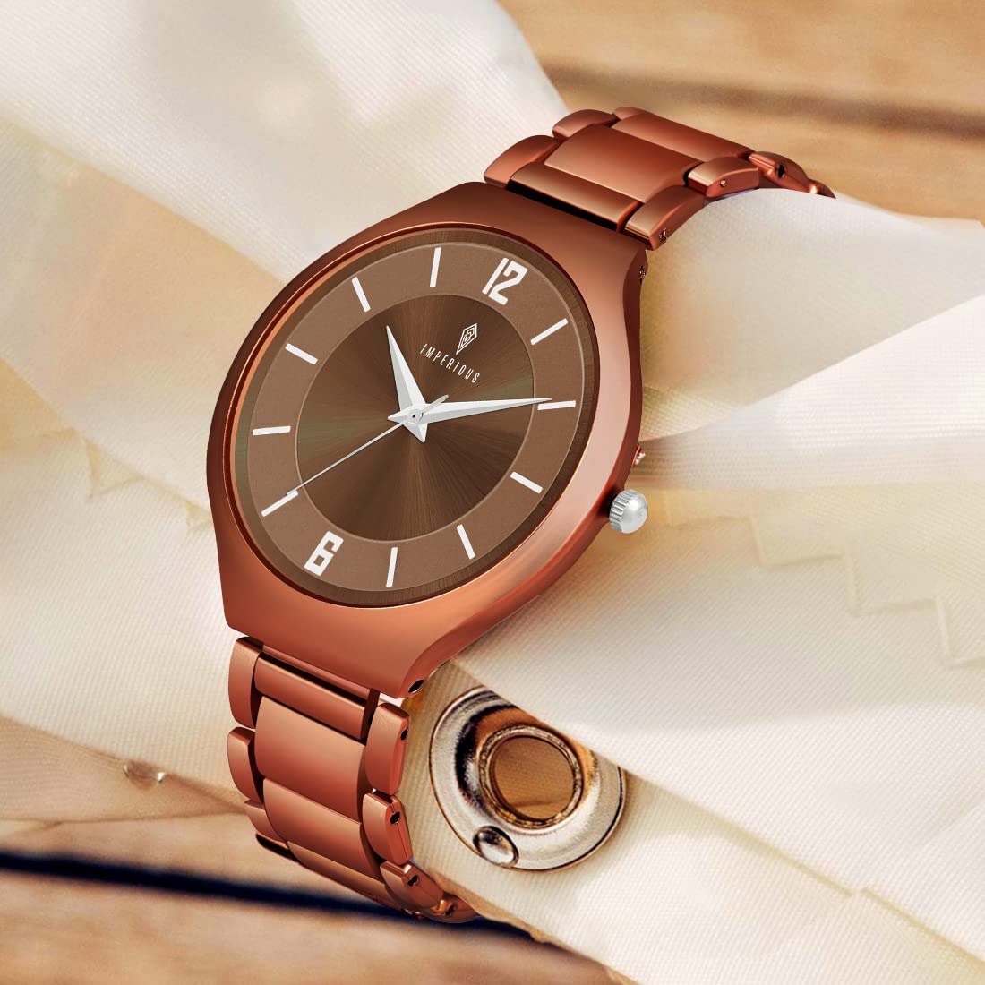 IMPERIOUS Analog Dial Women's Watch | Copper Brown