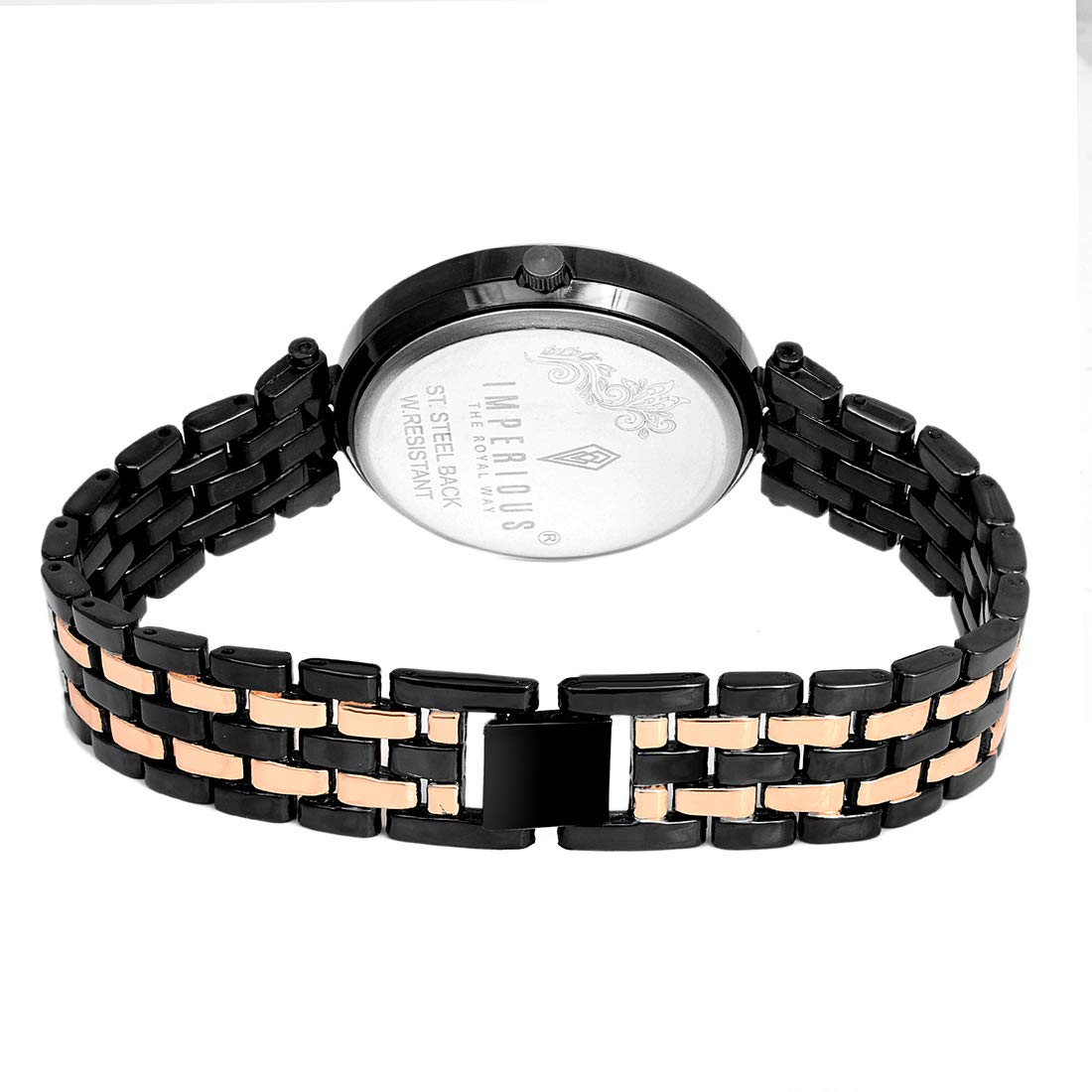 IMPERIOUS - THE ROYAL WAY Analog Round Black Gold Dial Women's Wrist Watches