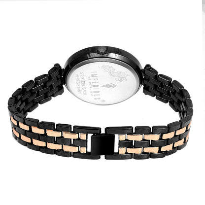 IMPERIOUS - THE ROYAL WAY Analog Round Black Gold Dial Women's Wrist Watches
