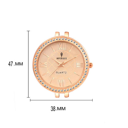 IMPERIOUS - THE ROYAL WAY Women's Round Dial Analogue Wrist Watches (Gold)