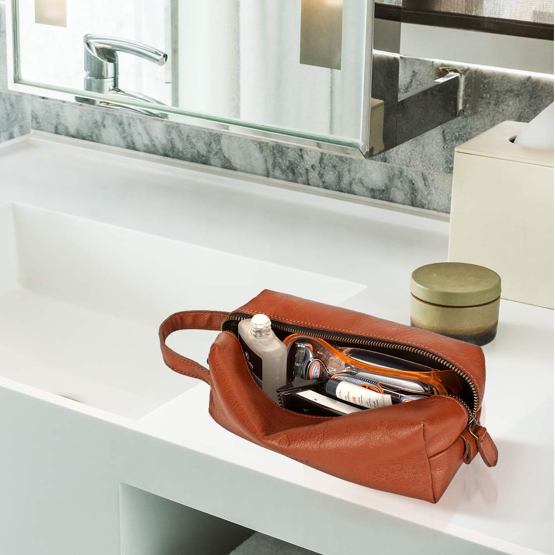 Brown Toiletry Bag