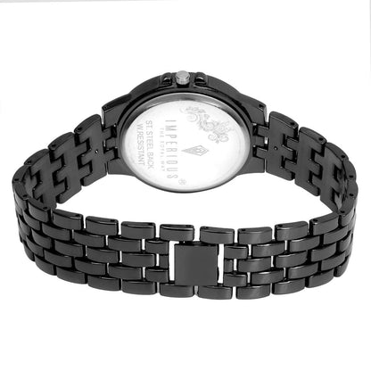 Imperious Round Dail Analogue Women's Wrist Watch-Black