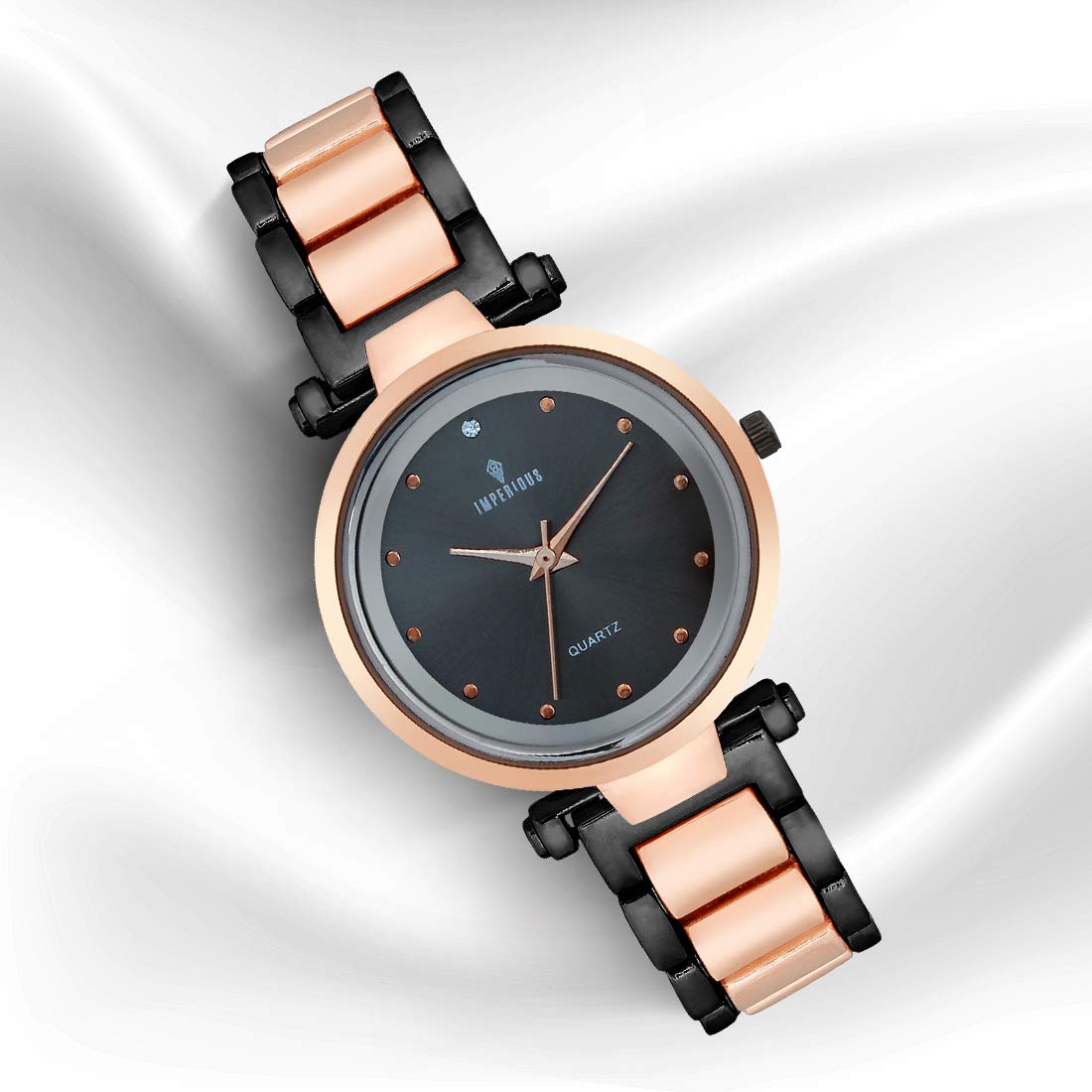 IMPERIOUS - THE ROYAL WAY Analogue Women's Watch (Black Dial)