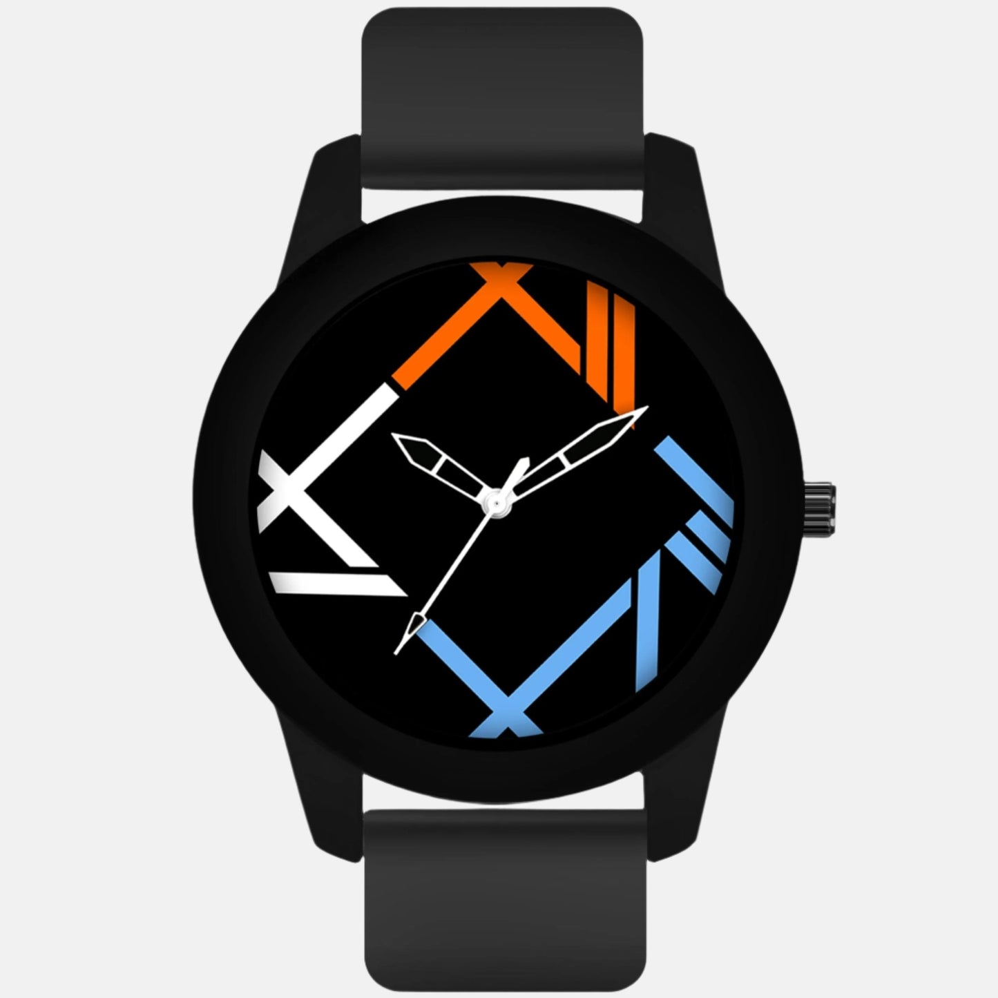 IMPERIOUS - THE ROYAL WAY Multicolor Checked Analog Watches for Men Round Analogue Stainless Steel Dial Men Watch with Silicon Adjustable Strap Watches for Boys