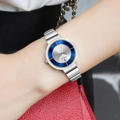 Imperious Silver Wrist Watch for Women, Branded Stylish Analogue Dial Ladies Watch - Water Resistant & Stainless Steel
