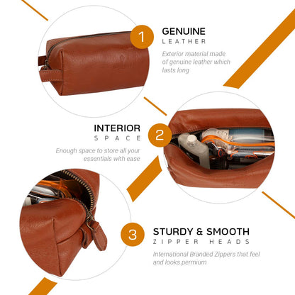 Brown Toiletry Bag