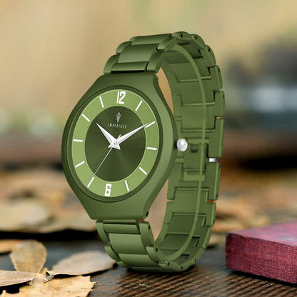 Imperious Analogue Dial Women's Watch Military Green