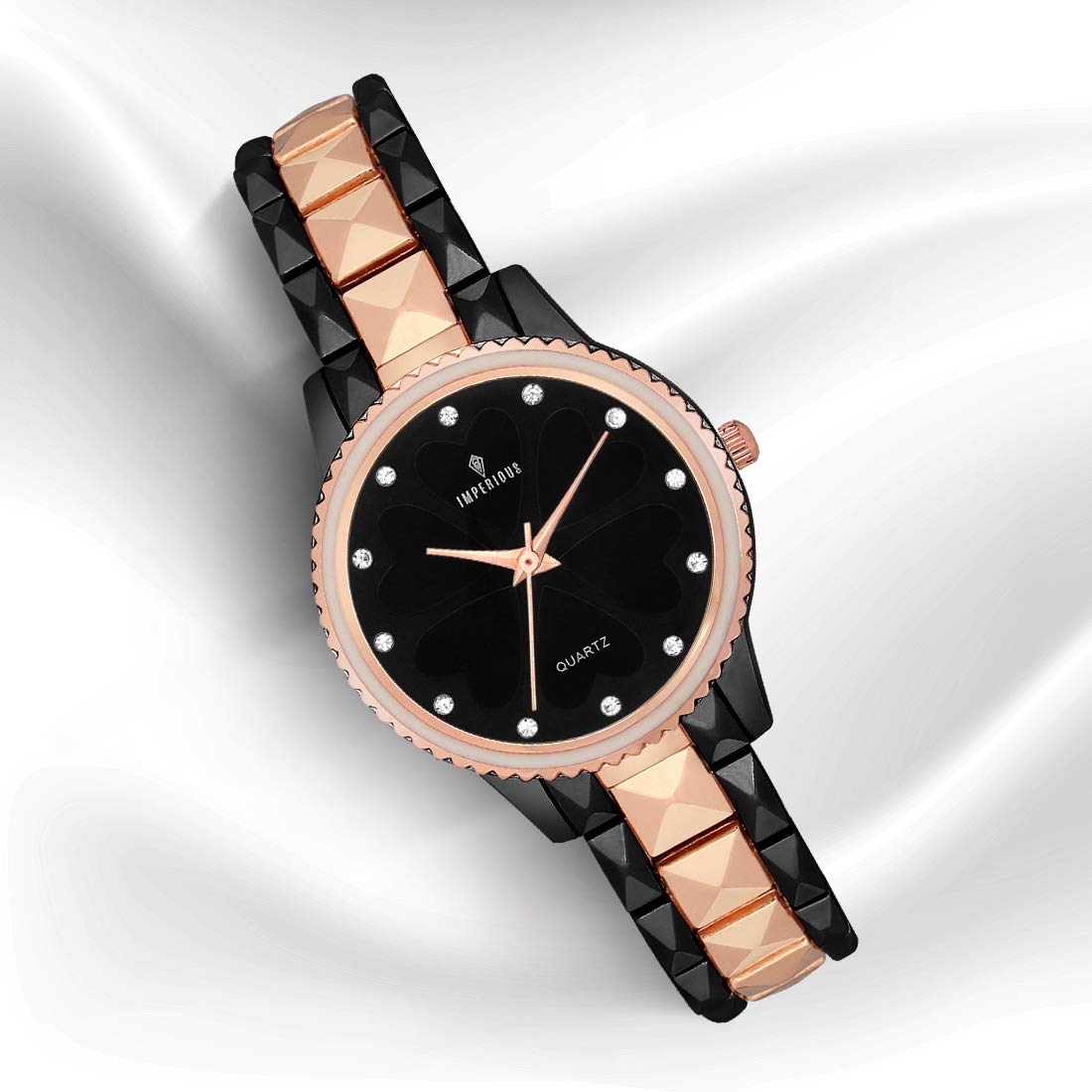 IMPERIOUS - THE ROYAL WAY Analogue Women's Watch (Black Dial)
